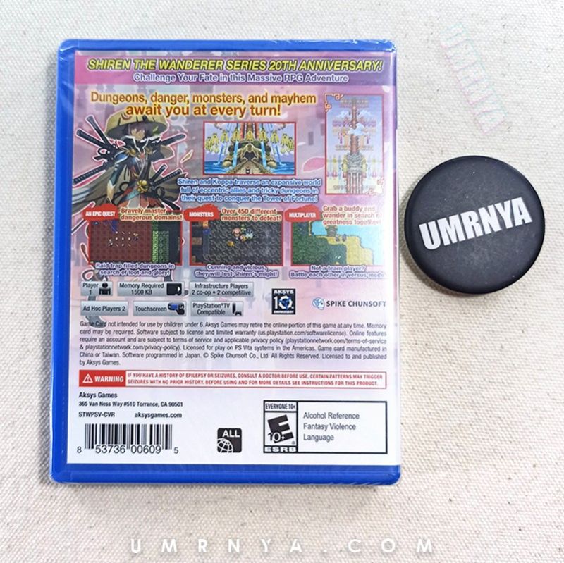 Shiren The Wanderer The Tower of Fortune and the Dice of Fate PS vita