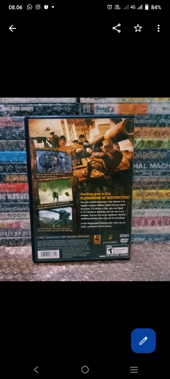 Game PS2 Original Mercenaries Playground of Destruction