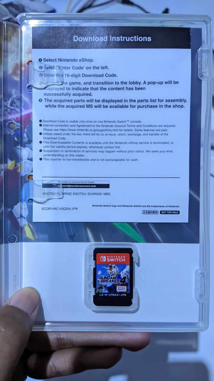 Cartridge Gundam Breaker 4 Nintendo switch