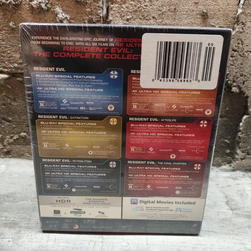 Resident Evil Limited Edition Collection Bluray 4K Ultra HD BluRay