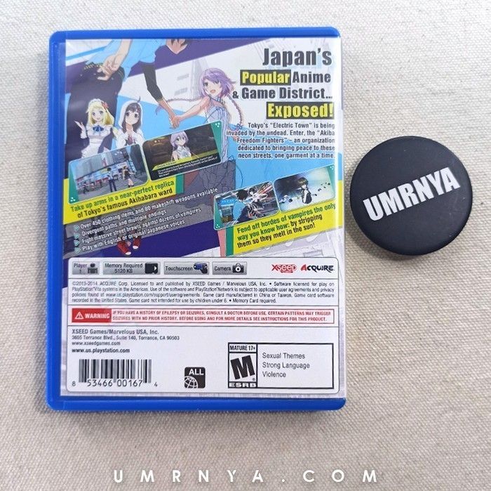 Kaset PSvita PS Vita Game Akiba's Trip Undead & Undressed Akibas akiba