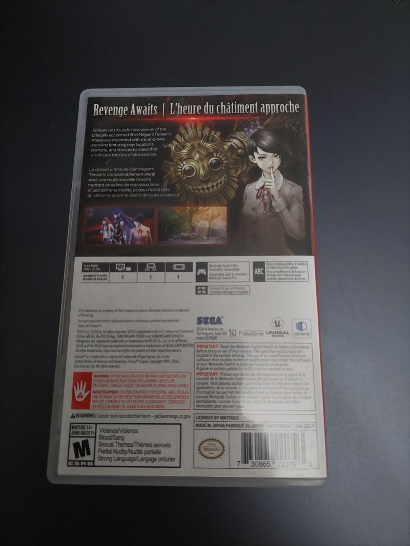 Shin Megami Tensei V Vengeance Switch [USED]