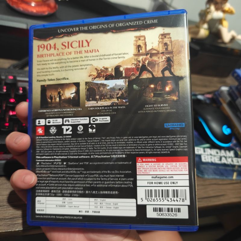 PS5 Game Mafia the Old Country