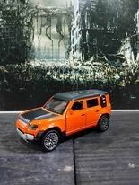 diecast land rover jeep orange 1:36