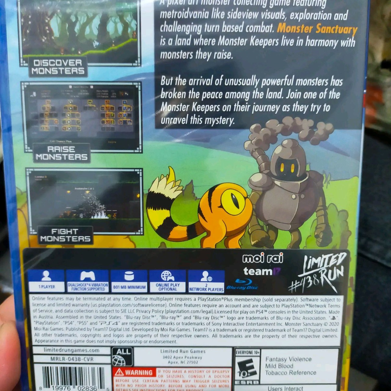 Ps4 - monster sanctuary - limited run games #438
