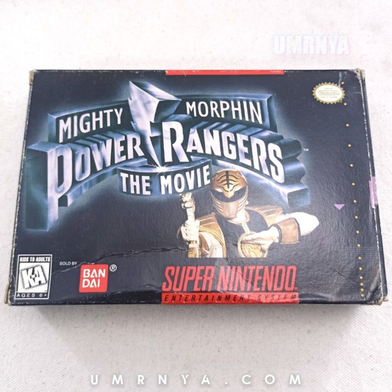 Kaset Game Mighty Morphin Power Rangers The Movie Cartridge SNES Super Nintendo Entertainment System