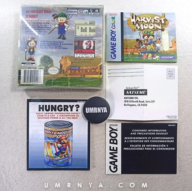 Kaset Original Nintendo Harvest Moon GBC GameBoy Color GBA SP BTN SOS