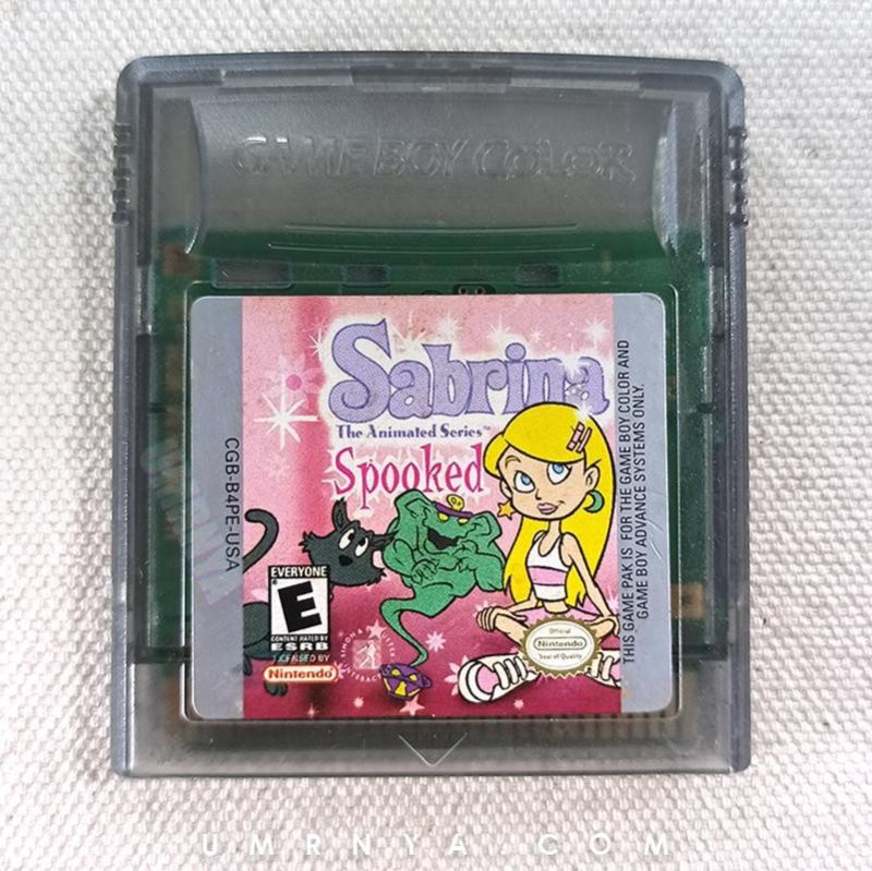 Kaset Original Sabrina The Animated Series Spooked Nintendo Game boy Color GBC GBA SP Cartridge