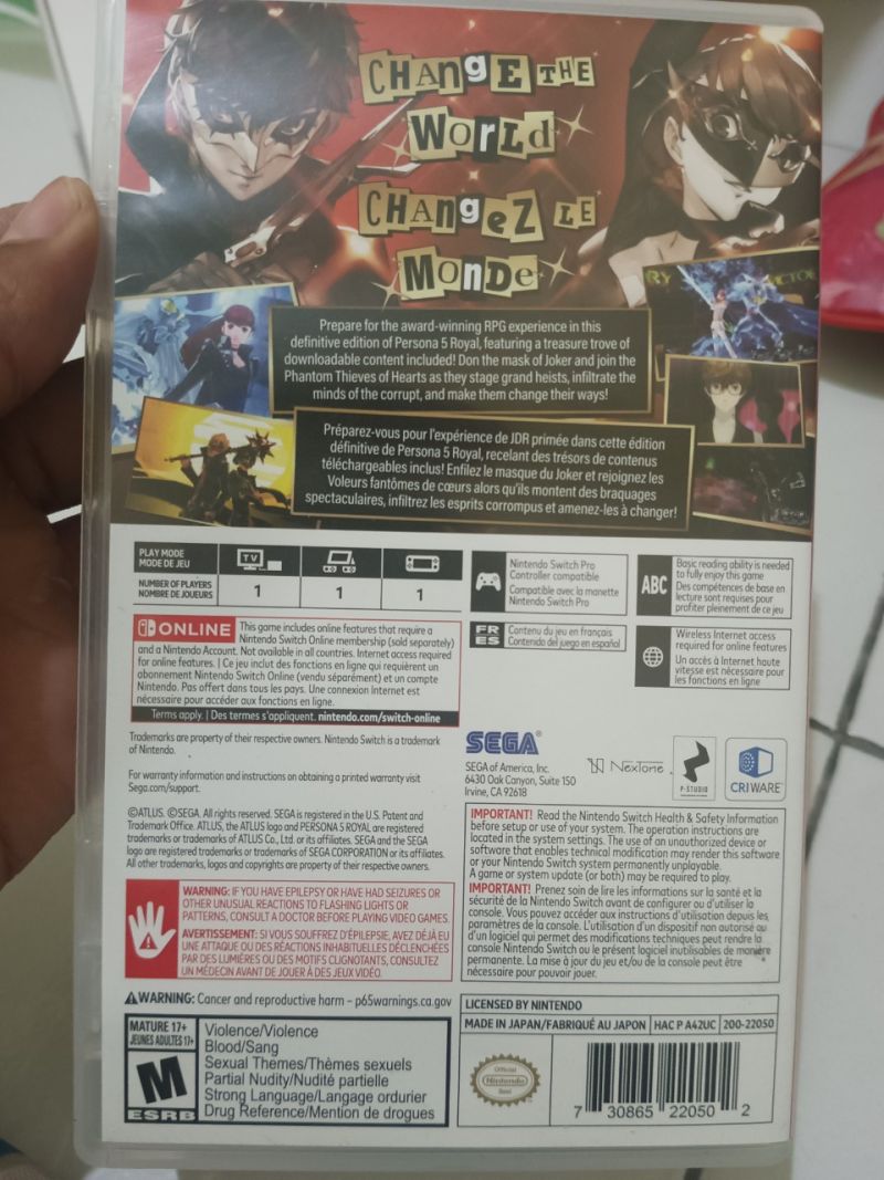 Persona 5 Royal Second switch