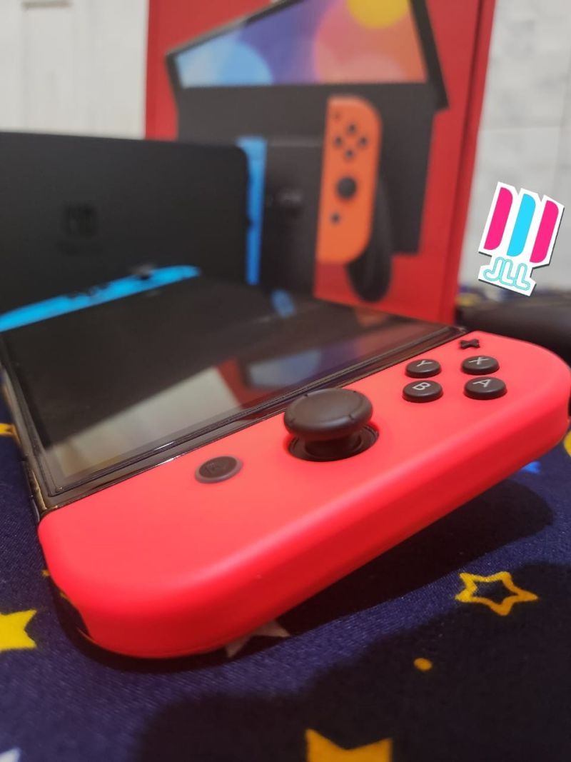 Nintendo Switch Oled Neon OFW 64 GB Mulus Bonus Catridge