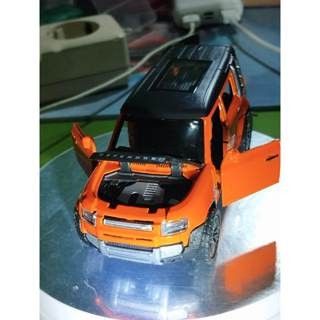 diecast land rover jeep orange 1:36