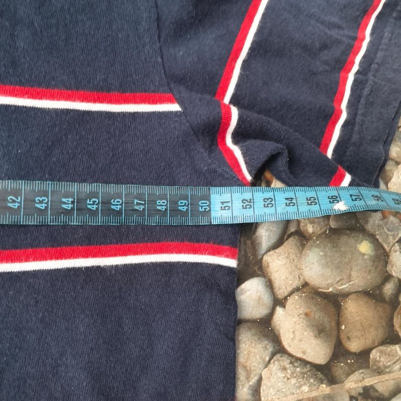 Kaos Polham Navy Stripes 95 Cotton – Korea Style Vintage Casual