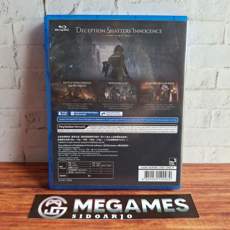 Kaset BD PS4 Lies Of P - Second/Bekas