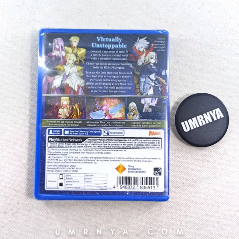 Fate Extella The Umbral Star Kaset Playstation PSVita Original PS Vita CD