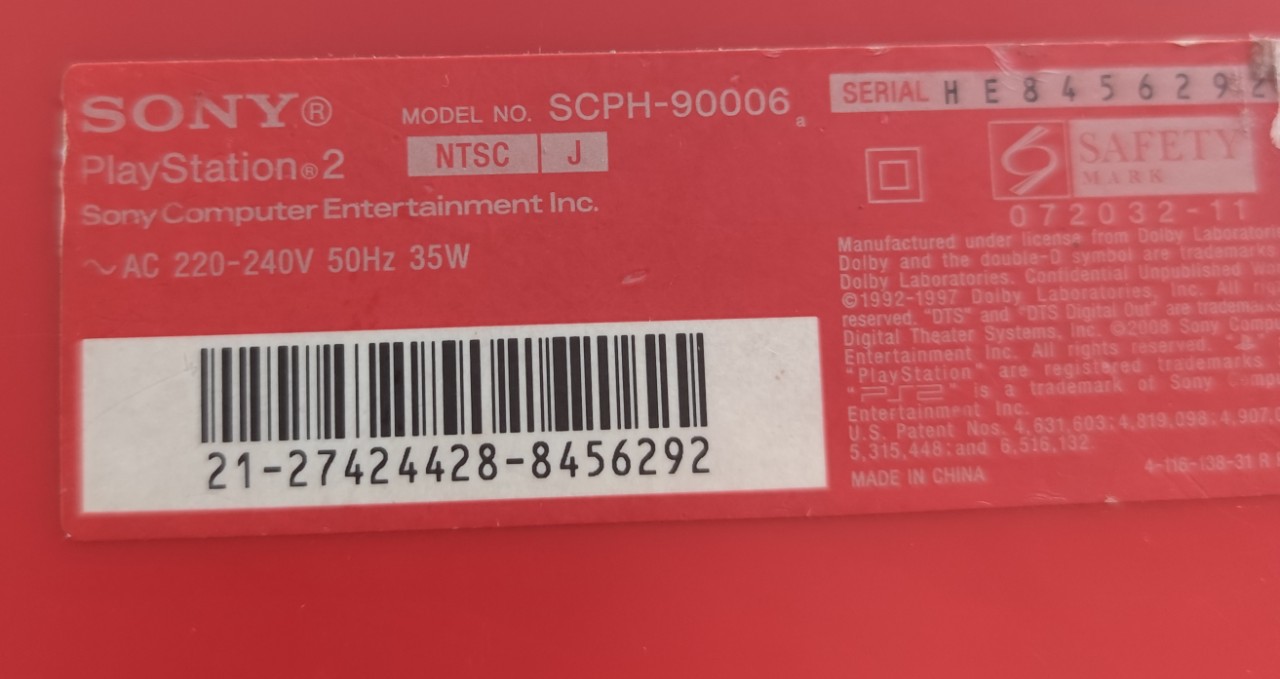 PS 2 Slim ORI (Red) Rare - Normal