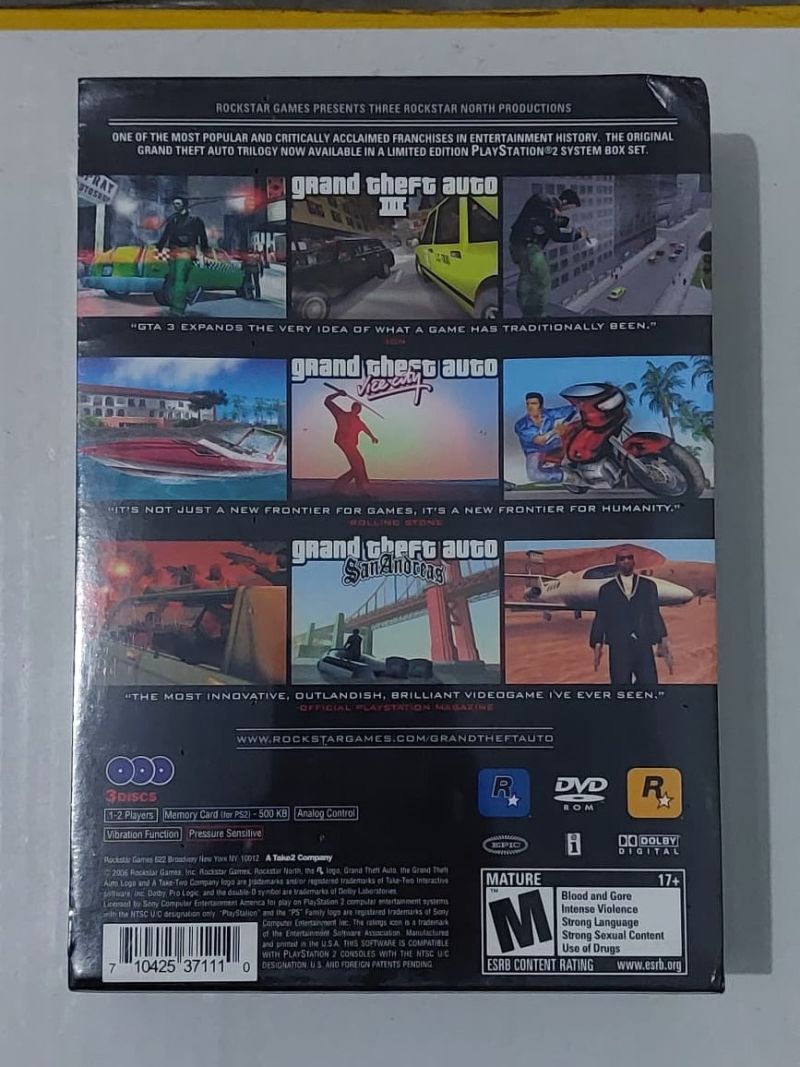 Grand Theft Auto The Trilogy PS2 REG 1 / PURE US