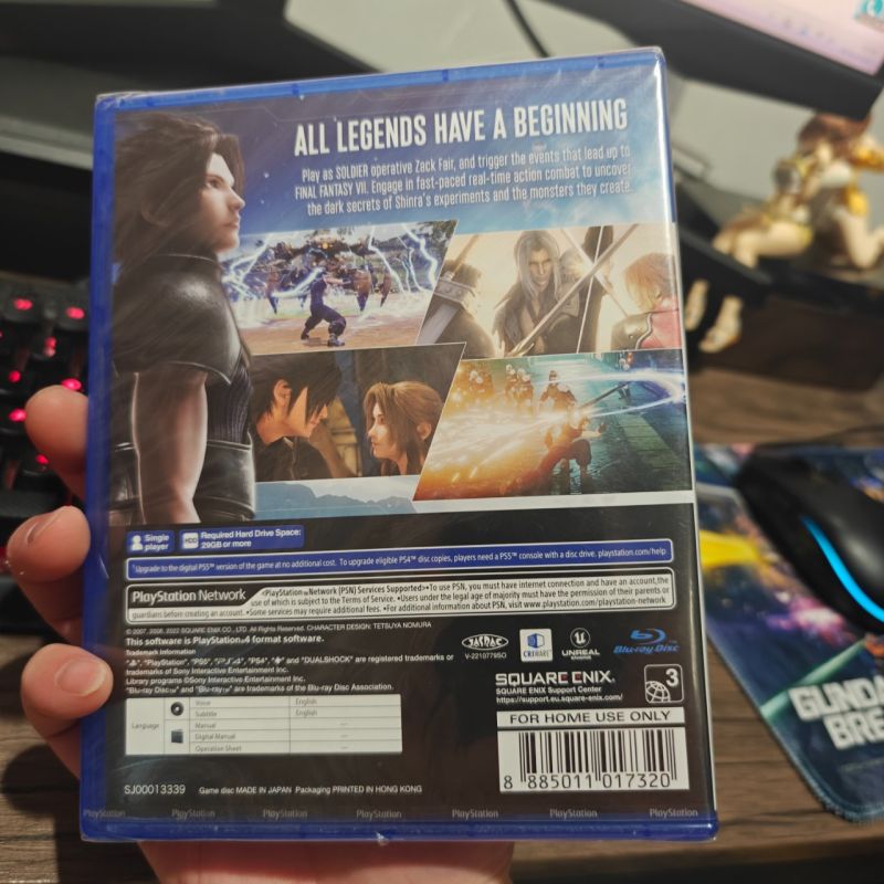 HYBRID AUCTION PS4 Game Final Fantasy 7 Reunion Crisis Core New Sealed
