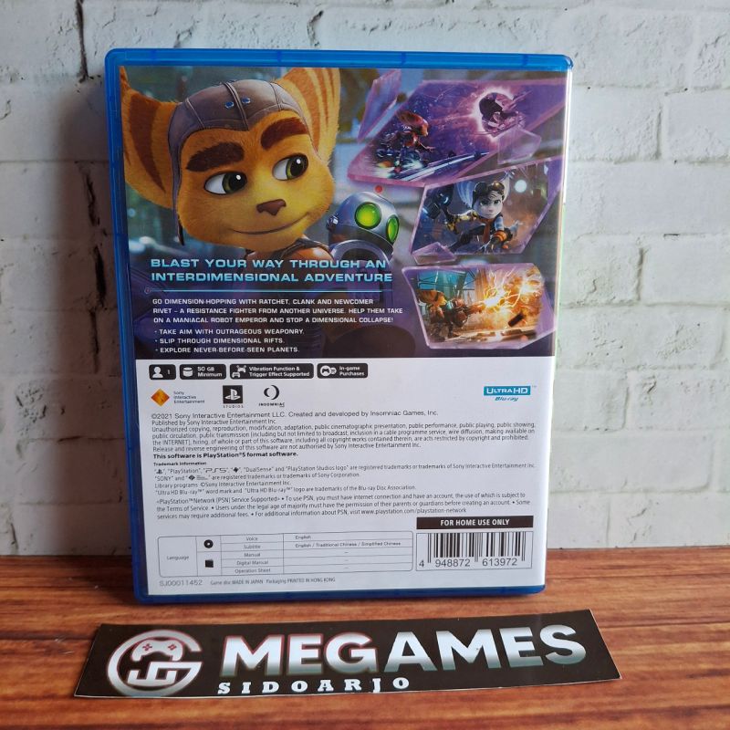 Kaset BD PS5 Ratchet Clank Rift A Part - Second/Bekas
