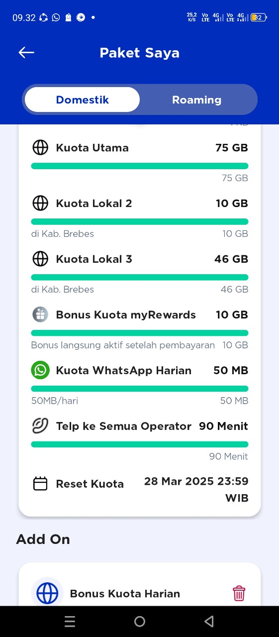 Kartu xl xtra combo plus diskon 82% 45 ribu