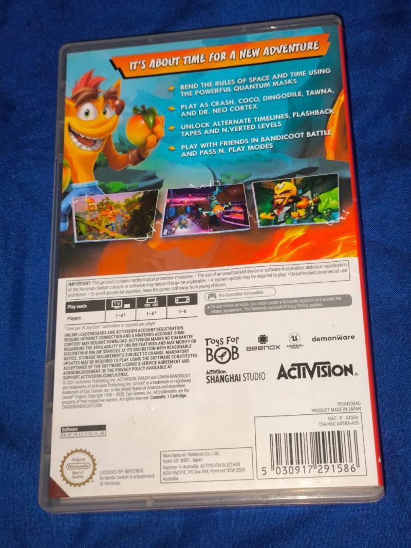 Crash Bandicot 4 It's About Time - Nintendo Switch