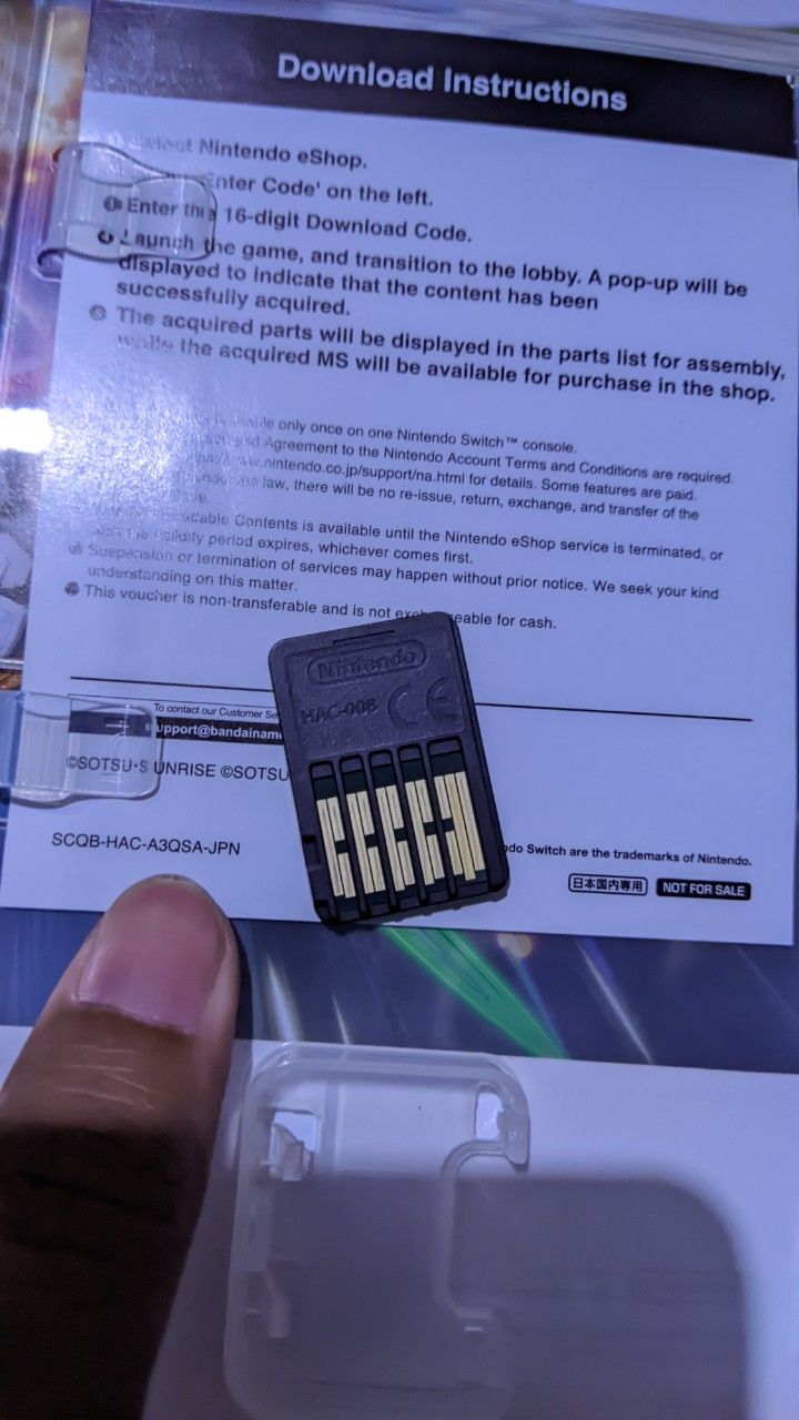 Cartridge Gundam Breaker 4 Nintendo switch