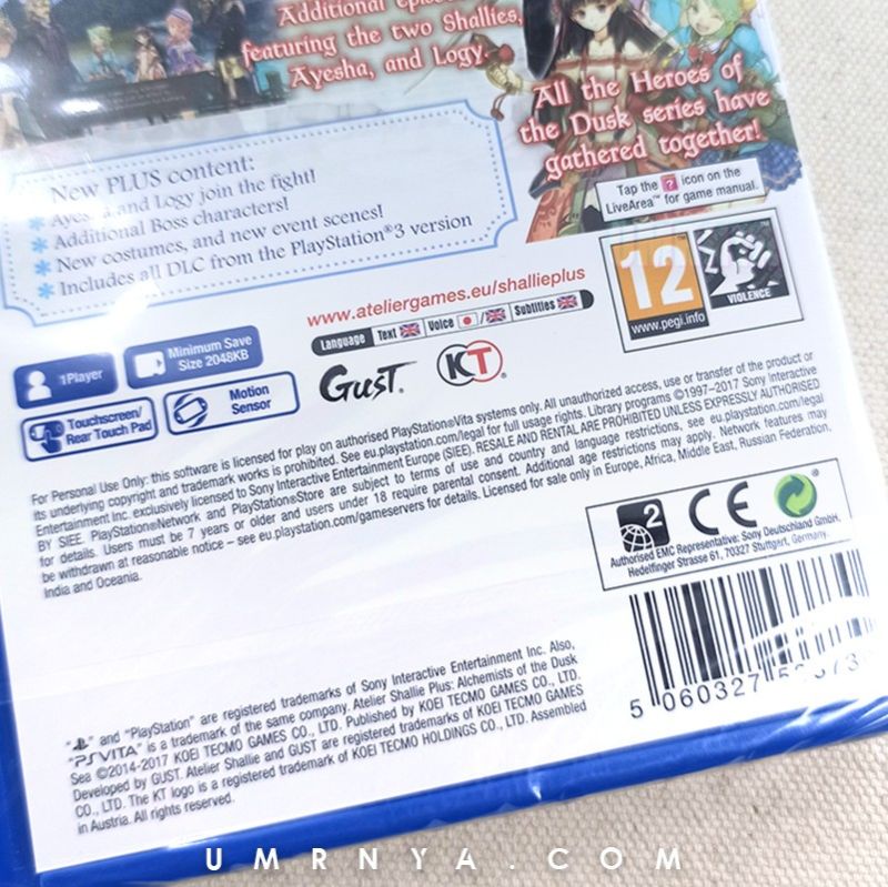 New Sealed, Atelier shallie plus alchemists Kaset PSVita Original PS Vita Playstation