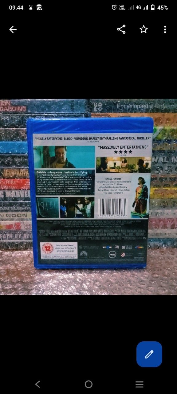 Blu-Ray Movie Original 10 Cloverfield Lane