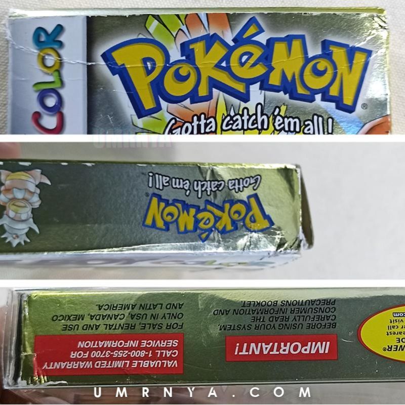 Kaset Gameboy Pokemon Gold Version Nintendo Game boy GBC GBA Pokémon Silver