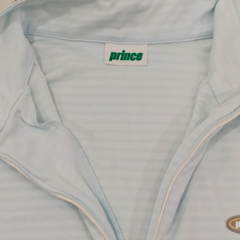 Prince Baju Lengan Panjang Wanita Quarter Zip Biru Muda – Sportwear Stretch Original