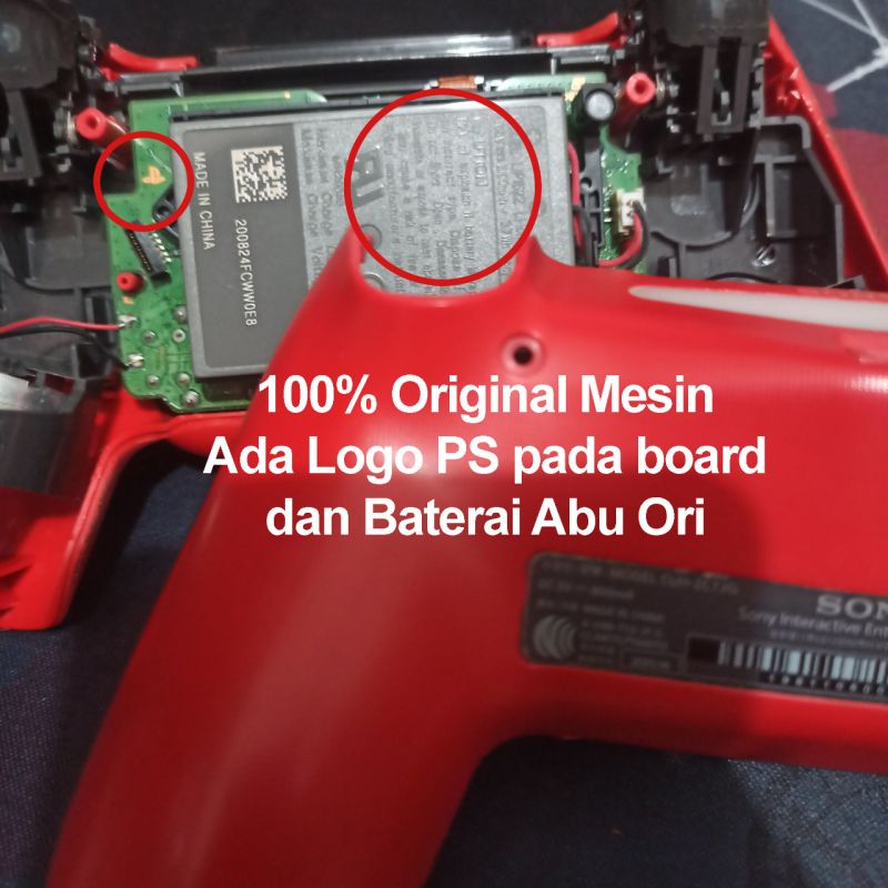 DualShock 4 DS4 Controller PS4 Joystick Ori Original Mesin Red Merah