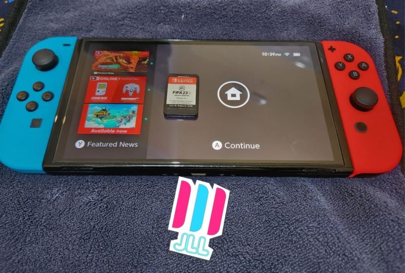 Nintendo Switch Oled Neon OFW 64 GB Mulus Bonus Catridge