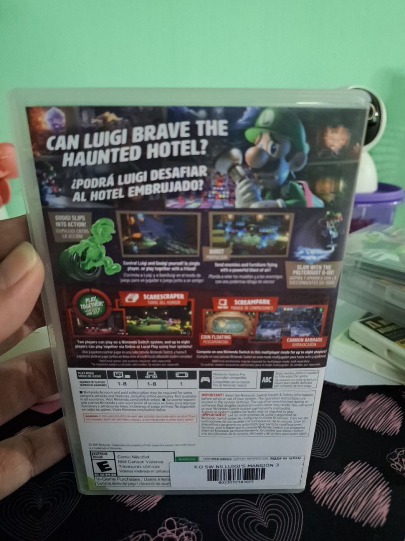 LUIGI 3 MANSION SWITCH REG MDE
