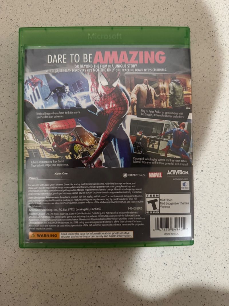 XBOX ONE The Amazing Spiderman 2