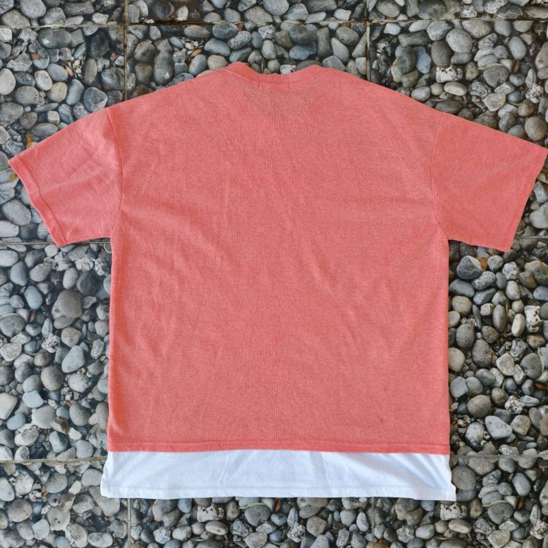 Kaos Wanita THE MOA Korea – Motif “Merci” Pink Layer Look