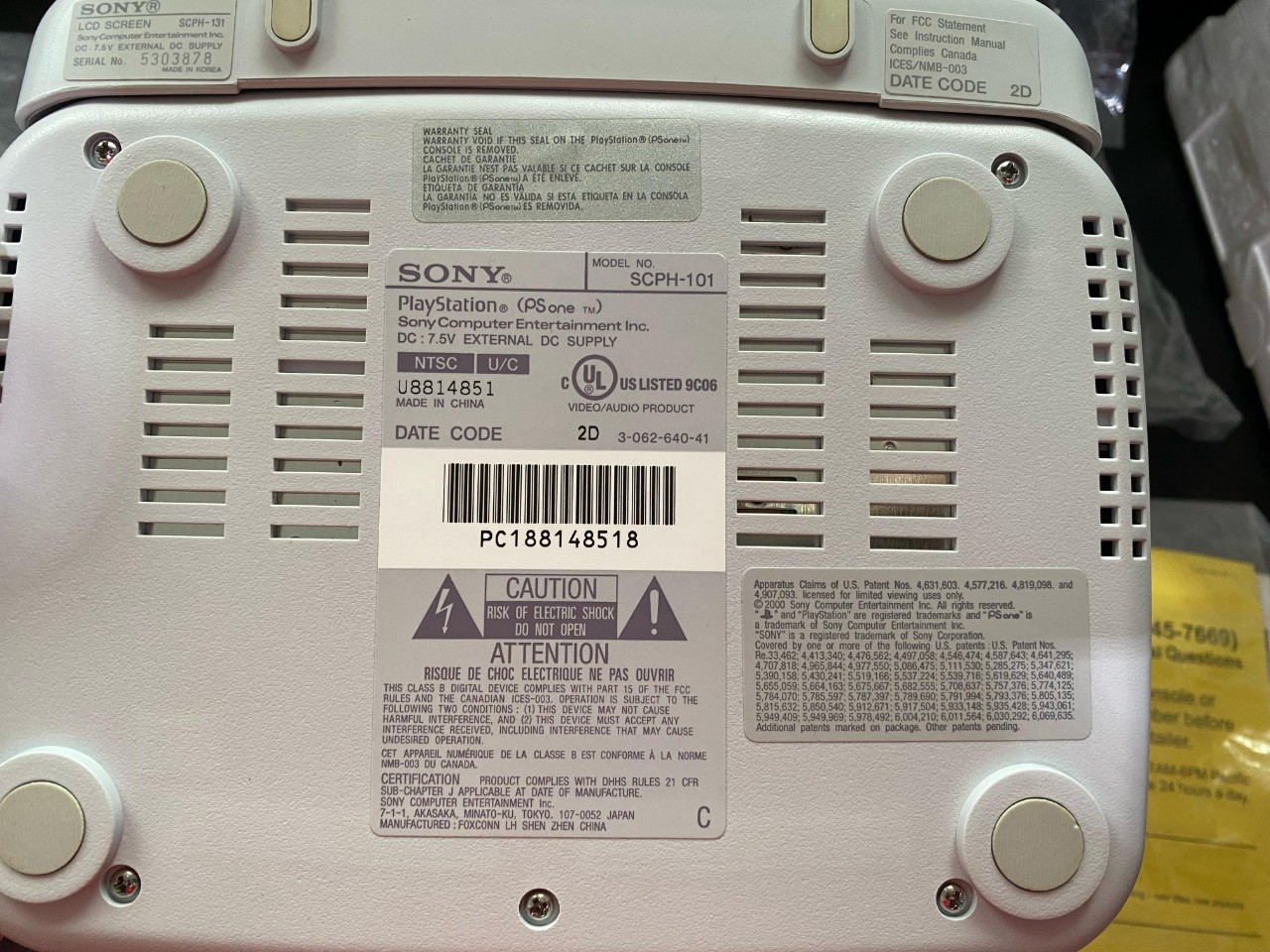 PSONE Combo Pack LCD monitor Serial number match  REG US ( Brand new Open box ) VERY RARE ITEM