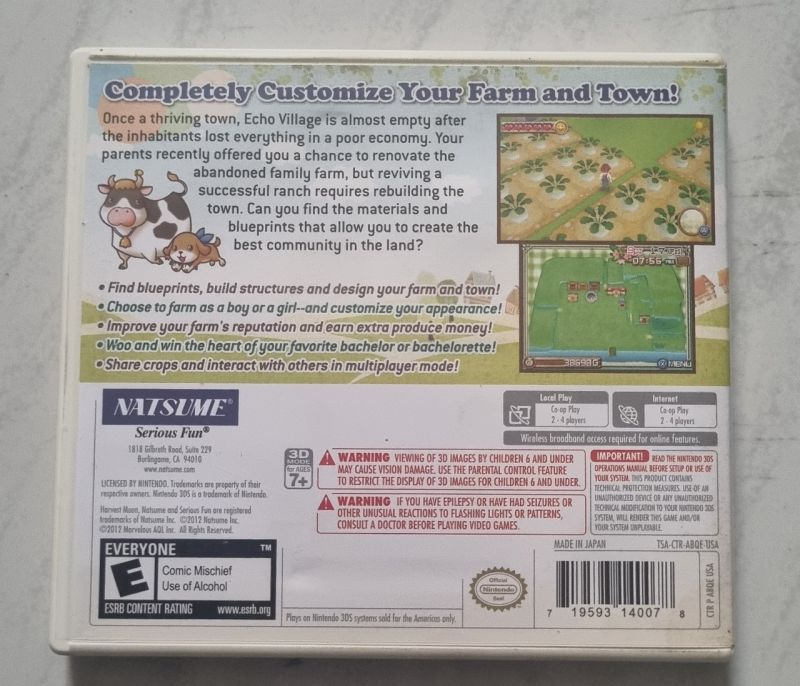 Harvest Moon A New Beginning 3ds