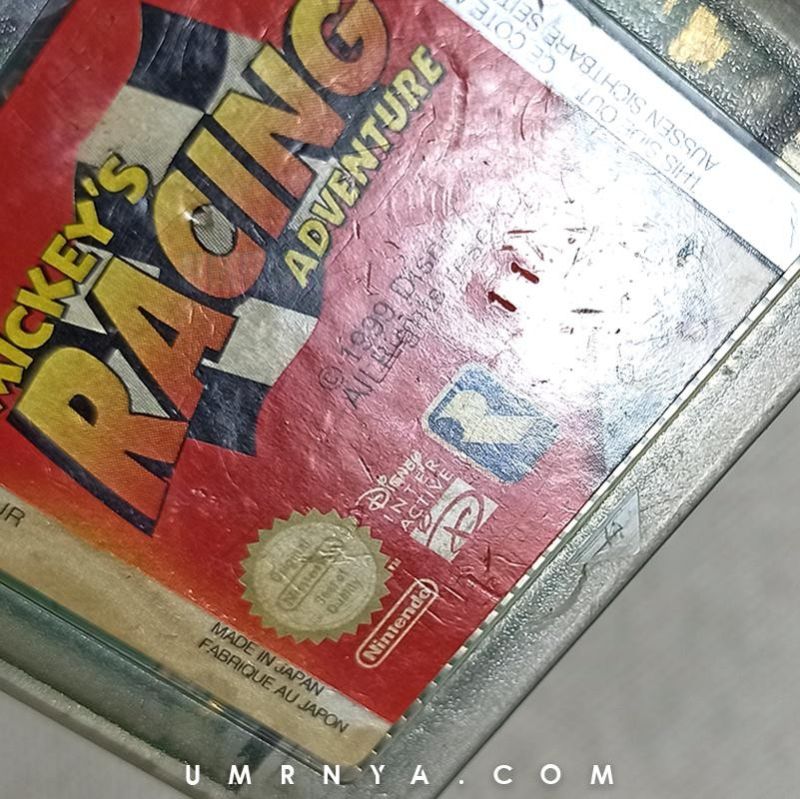 Kaset Mickey's Racing Adventure Nintendo Gameboy Color GBC GBA Mickey Sp Cartridge