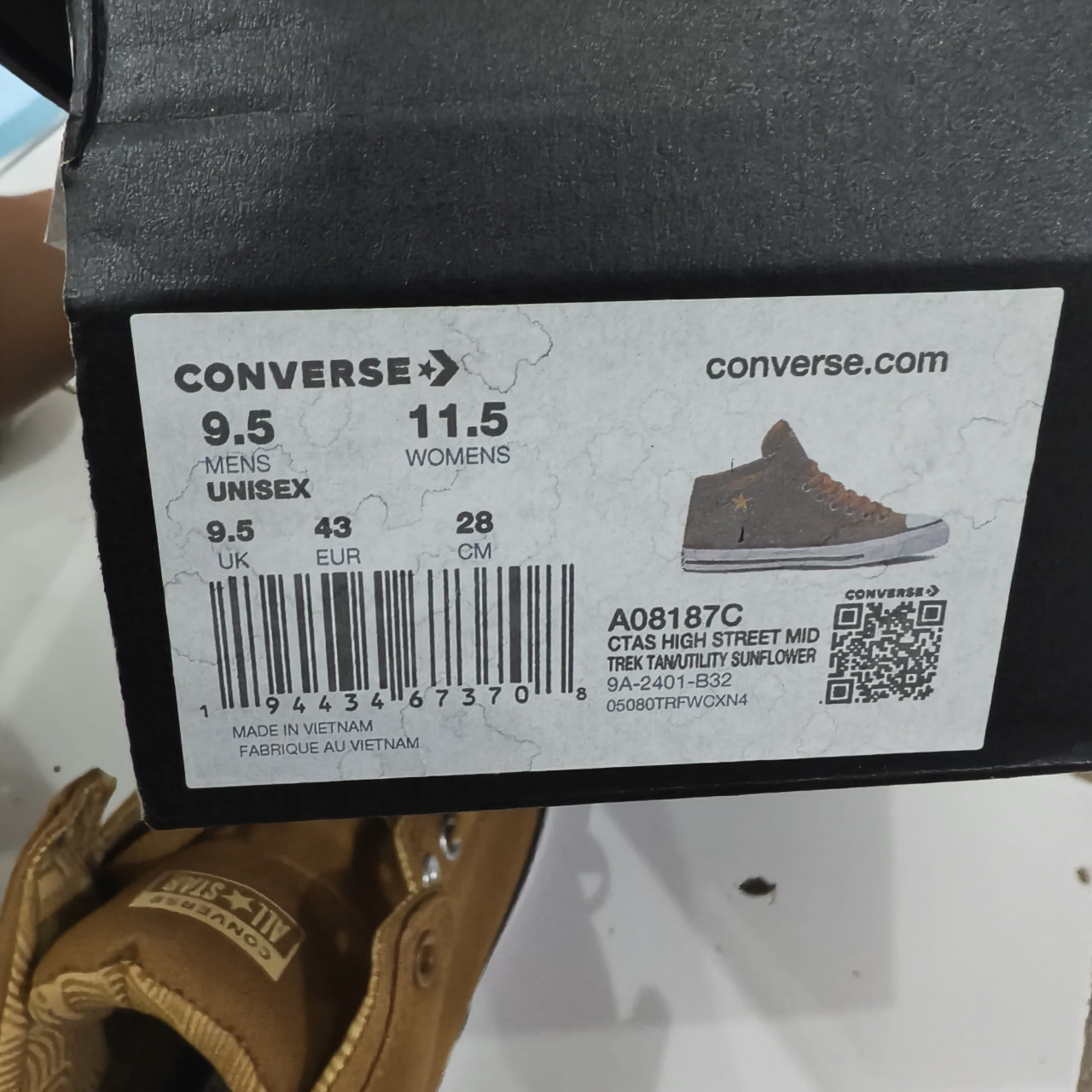 Sepatu CONVERSE A08187C CTAS HIGH STREET MID Ukuran 43 Baru Original
