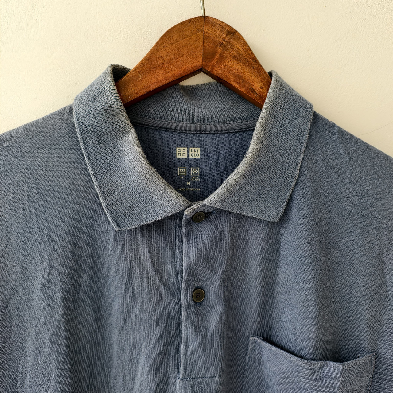 Polo Shirt UNIQLO AIRism Cool Touch Royal Blue (M)
