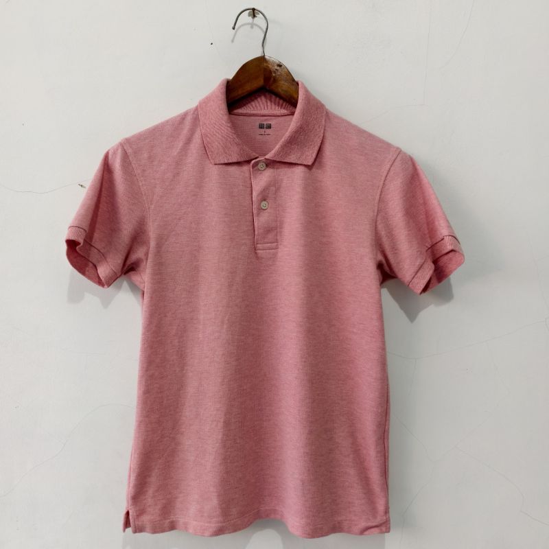UNIQLO KAOS Kerah Polo Pink Slimfit