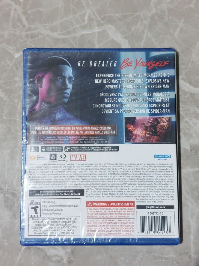 Spiderman Miles Morales Ultimate Edition PlayStation 5 (Region 1 / US)