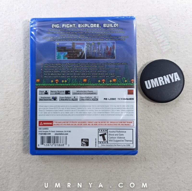 Kaset PS Vita Terraria Teraria PSvita Cartridge game Minecraft bkn 3DS