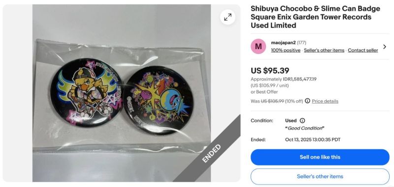 MISP SUPER LIMITED Square Enix Shibuya Chocobo & Slime Badge