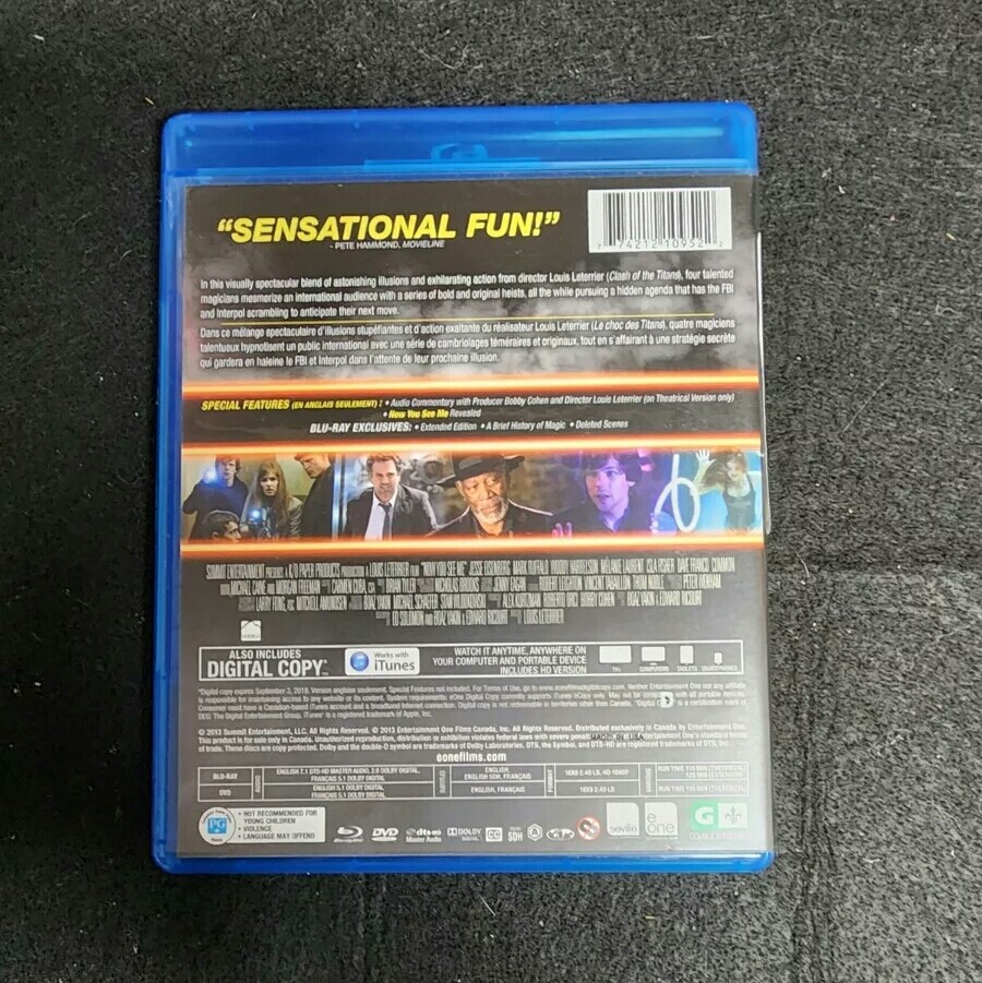 Bluray Movie Original NOW YOU SEE ME (2013)