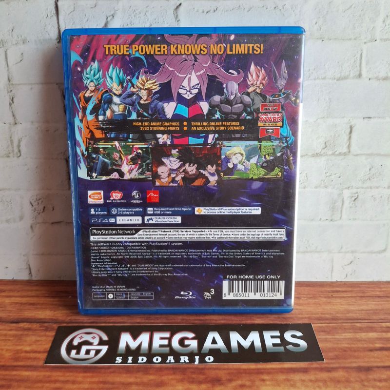 Kaset BD PS4 Dragon Ball Fighter Z - Second/Bekas