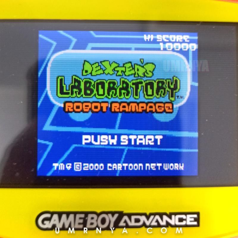 Kaset Dexter's Laboratory Robot Rampage Nintendo Gameboy Color Gbc GBA Daxter Dexter sp Cartridge