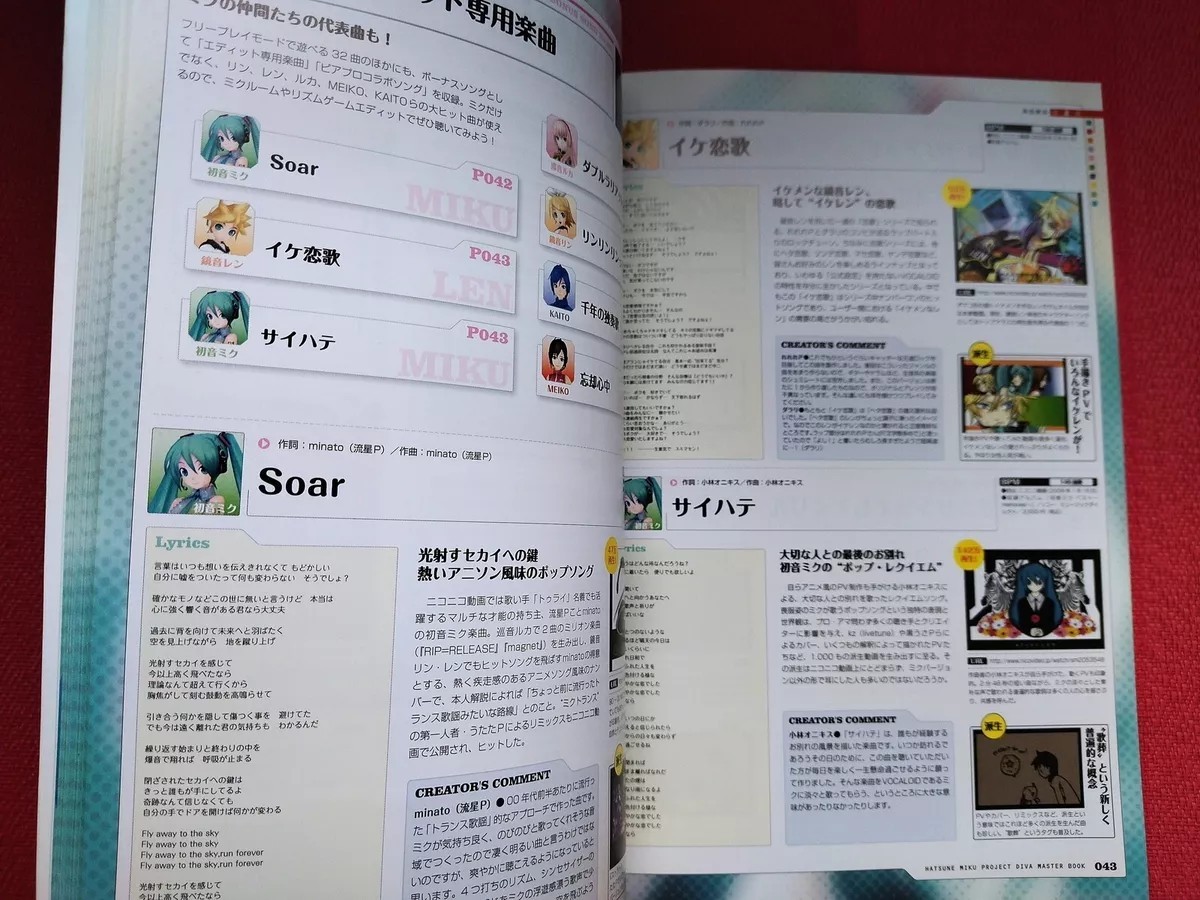 RARE COLLECTION! Hatsune Miku: Project DIVA Master Book