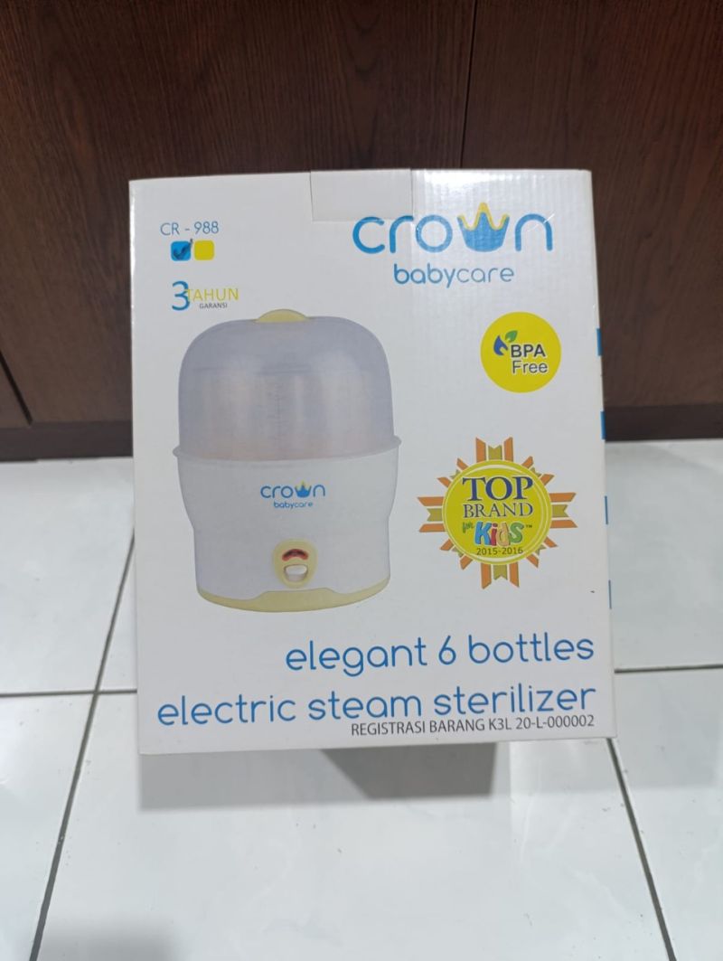 Crown Babycare Elegant 6 Bottles Electric Steam Sterilizer (Yoga Nugraha)