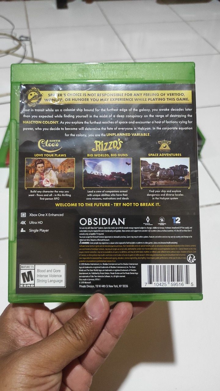 Xbox the outer worlds