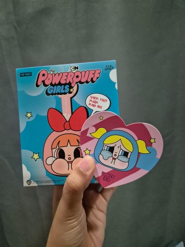 Popmart CRYBABY × Powerpuff Girls Series-Vinyl Face Plush Blind Box 100% Original POP MART